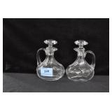 PAIR OIL AND VINEGAR CRYSTAL CRUETS