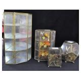 4 BRASS TABLE TOP CURIOS