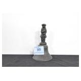 CAST IRON TABLE BELL WITH MINUTE MAN ON TOP - 5"