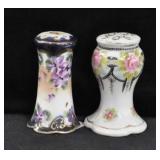 2 HAND PAINTED HAT PIN HOLDERS - JAPAN AND HAND PA