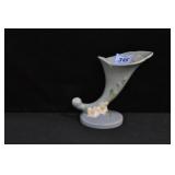ROSEVILLE "WHITE ROSE CORNUCOPIA" VASE - 5 3/4"