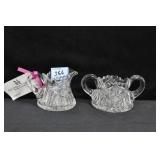 BRILLIANT CUT CRYSTAL SUGAR AND CREAMER