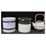 BLUE STRIPED CROCK, BROWN/WHITE CROCK (HAIRLINE),