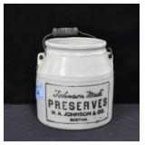 JOHNSON PRESERVES CROCK