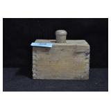 RECTANGULAR WOOD BUTTER MOLD - PLAIN