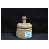 ROUND WOOD BUTTER MOLD - PINEAPPLE PATTERN