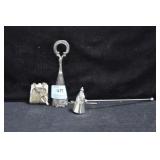 2 SILVER PLATE CANDLE SNUFFERS