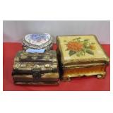3 DRESSER BOXES WITH COSTUME JEWELRY