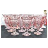 17 FOSTORIA JAMESTOWN GOBLETS - PINK GLASS