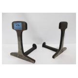 PAIR OF RAILROAD SPIKE BOOK ENDS