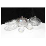 2 GRAPE PATTERN COVERED BOWLS AND OTHER VINTAGE