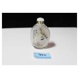 GLASS ASIAN SNUFF BOTTLE - 3 1/2"