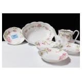 6 PCS. OF PINK FLOWER LIMOGES CHINA
