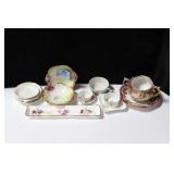 GROUPING: PORCELAIN NUT DISHES, BUTTER PATS, ETC.