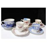 5 SETS OF CUPS & SAUCERS