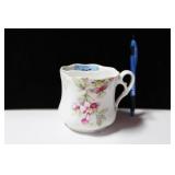 PAINTED SHAVING MUG AND 2 SETS CUPS & SAUCERS
