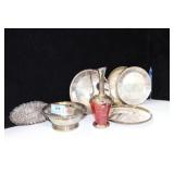 9 PCS. OF SILVER PLATE ITEMS