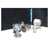 3 SILVER PLATE NAPKIN RINGS