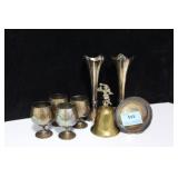 SILVER PLATE VASES, APERTIF