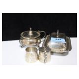4 SILVER PLATE TABLE ITEMS