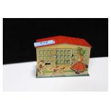 VINTAGE TIN LITHO COIN BANK