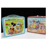 2 ALADDIN "MICKEY MOUSE" TIN LUNCH BOXES