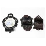 3 CAST IRON MATCH SAFE