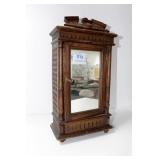 DOLL SIZE WOODEN WARDROBE WITH MIRRORED DOOR