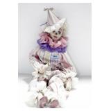 CLOWN DOLL - PORCELAIN HEAD, FEET AND HANDS - CLOT