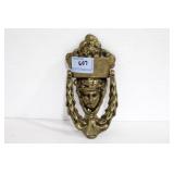 7 1/2" BRASS FACE DOOR KNOCKER