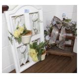 DECORATIVE WINDOW WITH ARTIFICIAL PLANTS