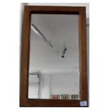 WALNUT FRAMED WALL MIRROR