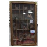 PRINTERS TYPE DRAWER WITH MINIATURES AND STAMPS
