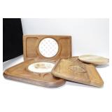 5 WOODEN CUTTING BOARDS
