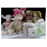 6 STUFFED COLLECTIBLE ANIMALS