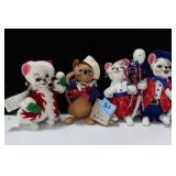 4 ANNALEE MICE DOLLS