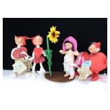 4 ANNALEE DOLLS