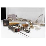 GROUPING: VINTAGE UTENSILS - SILVER PLATE SERVING