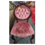 VICTORIAN STYLE ROSE BACK SIDE CHAIR