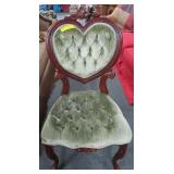 VICTORIAN STYLE ROSE BACK SIDE CHAIR
