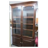 PINE 5 SHELF BOOKCASE WITH DOUBLE DOOR BASE