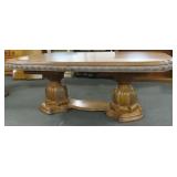 MICHAEL AMINI DOUBLE PEDISTAL BASE DINING TABLE