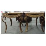 MARBLE TOP/METAL BASE END TABLE - 2 TIMES BID