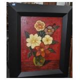STILL LIFE OIL ON CANVAS FLORAL ART