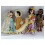 8 INTERNATIONAL PLASTIC DOLLS - 7"