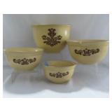 4 PFALTZGRAFF "VILLAGE" MIXING BOWL SET