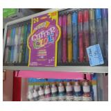 GLITTER GLUE, ACRYLYC PAINTS, ETC.