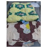 2 HAND MADE QUILT TOPS