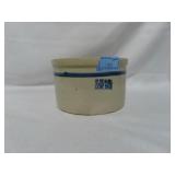 BLUE BAND STONEWARE CHEESE CROCK