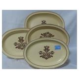 4 PFALTZGRAFF "VILLAGE" SERVING PLATTERS: 12",